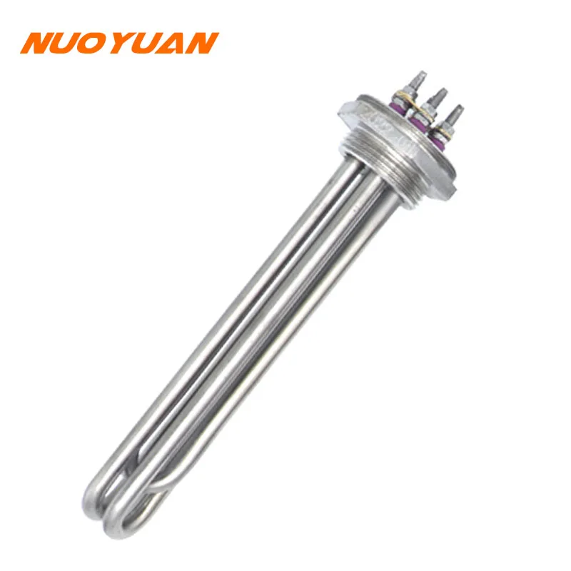 DN32 1 1/4" Tubular Heating Element 220V/380V Electric Water Heater Immersion Type Heating Resistor 3kw/3.75kw/4.5kw/6kw/9kw